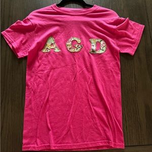Alpha Gamma Delta Embroidered Tee | AGD | ΑΓΔ
